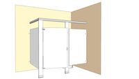 HPL Toilet Partitions - Open Alcove Unit