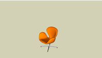 oranje moderne stoel