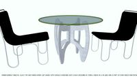 DINING TABLE AND CHAIRS MAREN BY JOHN A WEICK RA & AP LEED