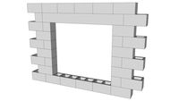 CMU window 4'-8۝ x 4'-0