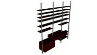 ISS Designs Modular Shelving- Compression Pole System for books,CD,DVD's