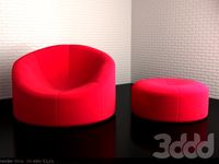 Кресло и пуф ligne roset