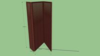 Porta articulada com trilho