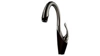 Vuelo Cocoa Bronze-Stainless Steel Single Handle Pull-Down Kitchen Faucet by Brizo 63055LF-SSCO