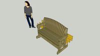 Heavy Wooden Garden Bench