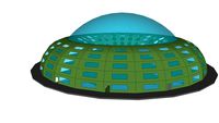 Toroid apartment complex with dome