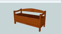 Beaded Panal Storage Bench