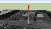 Flagpole in front of the Assembly of the Republic of Macedonia