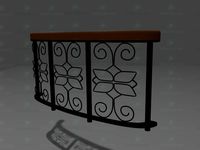3D Model Balcony railings