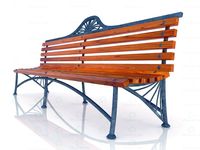 3D Model Park bench