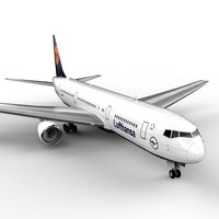 B767-300 Lufthansa3d model