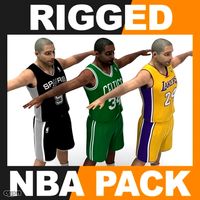 Rigged Basketball Players - NBA Pack3d model