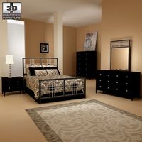 3D model of Bedroom Furniture 17 Set
