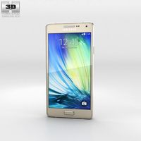 3D model of Samsung Galaxy A3 Champagne Gold