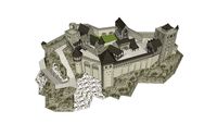 realistic and detailed french castle