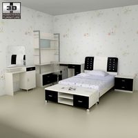 3D model of Nursery Room Furniture 06 Set