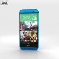 3D model of HTC One (M8) Aqua Blue