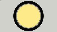 1' Yellow Happ Button