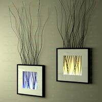 3D Model The decor on the wall (frame with branches and backlight)