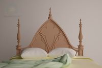 3D Model Bed in Gothic style