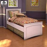 3D model of Ashley Sandhill Panel Bed
