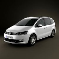 3D model of Volkswagen Sharan (Typ 7N) 2010