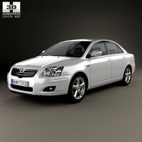 3D model of Toyota Avensis sedan 2006