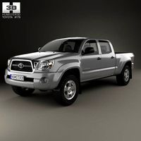 3D model of Toyota Tacoma Double Cab Long Bed 2011