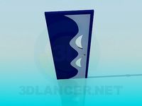 3D Model Door with wavy pattern