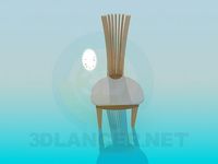 3D Model Chair with a narrow backrest