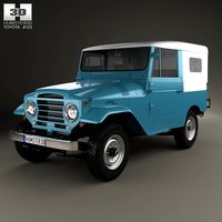 3D model of Toyota Land Cruiser (J20) softtop 1958