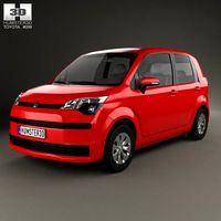 3D model of Toyota Spade 5-door hatchback 2012