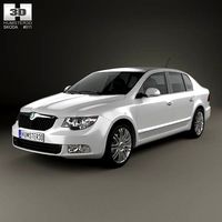 3D model of Skoda Superb Sedan 2011