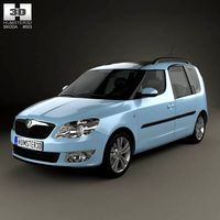 3D model of Skoda Roomster 2011