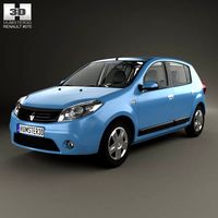 3D model of Renault Sandero 2012