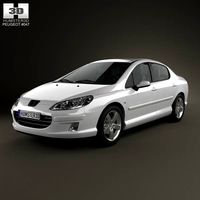 3D model of Peugeot 407 sedan 2004