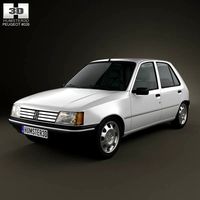 3D model of Peugeot 205 5-door 1998