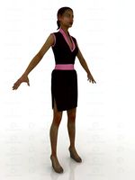 3D Model Dress-chocolate tulip pink