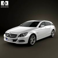 3D model of Mercedes-Benz CLS-Class X218 Shooting Brake 2013