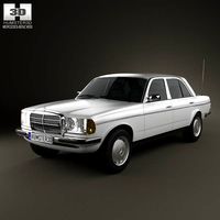 3D model of Mercedes-Benz W123 sedan 1975