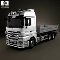 3D model of Mercedes-Benz Actros Flatbed 2011