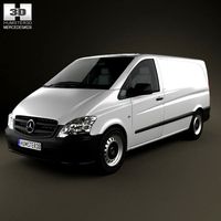 3D model of Mercedes-Benz Vito W639 Panel Van Long 2011