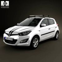 3D model of Hyundai i20 5-door 2013