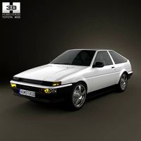 3D model of Toyota Sprinter Trueno AE86 3-door 1985