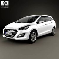 3D model of Hyundai i30 (Elantra) Wagon 2013
