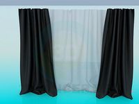 3D Model Curtains dark