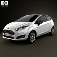 3D model of Ford Fiesta hatchback 3-door (EU) 2013