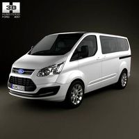 3D model of Ford Tourneo Custom SWB 2012