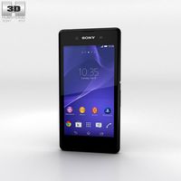 3D model of Sony Xperia E3 Black