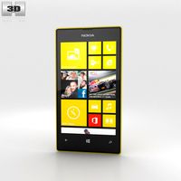 3D model of Nokia Lumia 520 Yellow